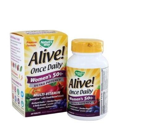 Nature's Way Alive! Once Daily Women's 50 Plus Multivitamin Tablets, 60 Ct