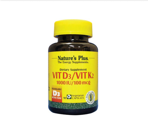 Nature's Plus Vitamin D3 & K2 90 Veg Caps