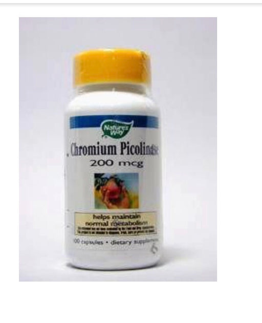Nature's Way Chromium Picolinate 200 mcg Capsules, 100 Ct