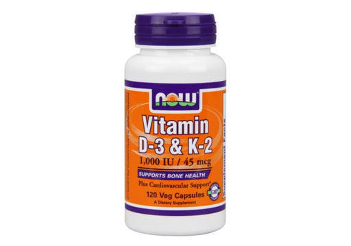 NOW Foods Vitamin D3 & K2 Now Foods 120 Vegetable Capsules