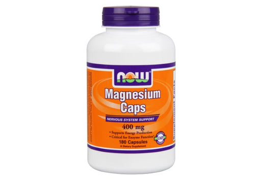 NOW Foods Magnesium 400 mg Capsules, 180 Ct