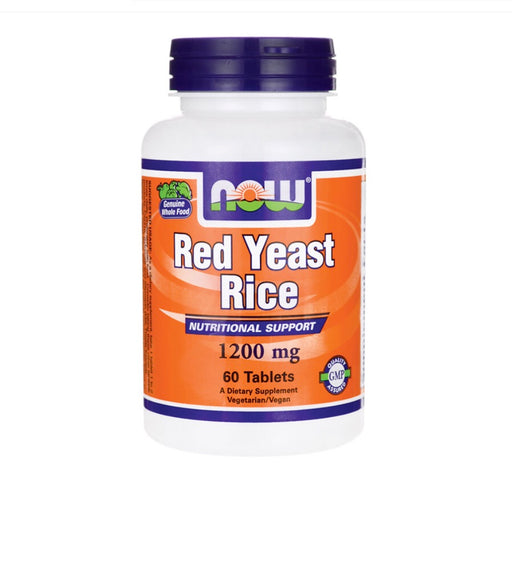 NOW Foods Red Yeast Rice 1200 mg - 60 Tablets - Vegan