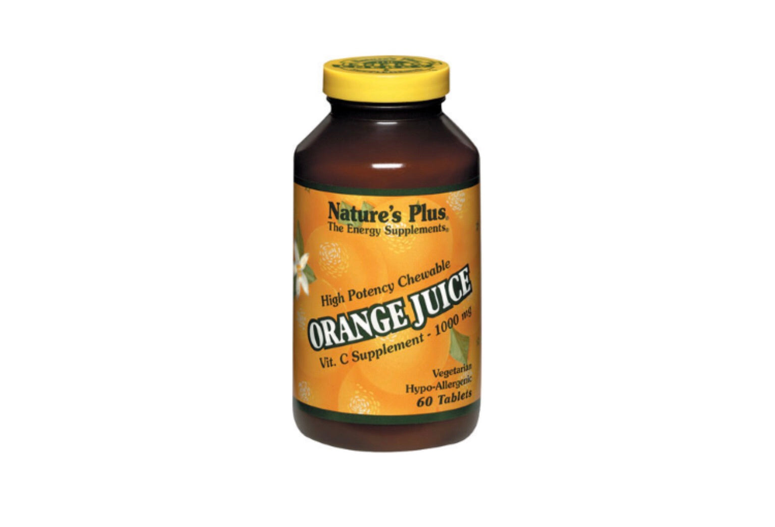 Nature's Plus Orange Juice Chewable Vitamin C 1,000 mg 60 Tabs