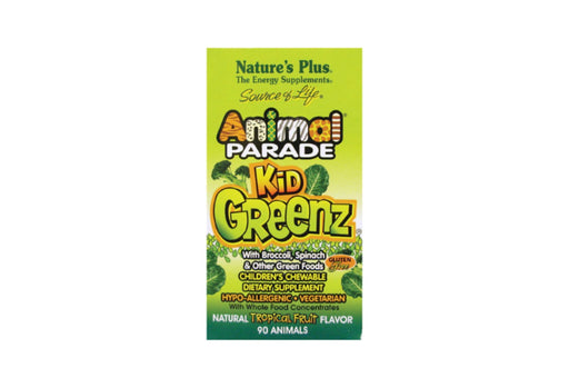 Nature's Plus Animal Parade KidGreenz Children's Chewable with Whole Food Concentrates Tropical Fruit 90 Chewable Tablets