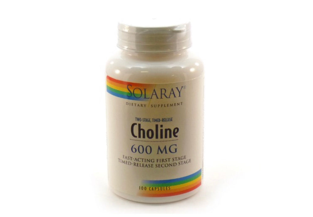 Solaray Two-Staged, Timed-Release Choline 100 Caps