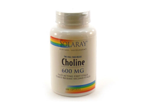 Solaray Two-Staged, Timed-Release Choline 100 Caps