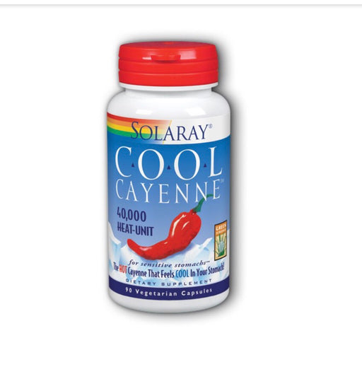Solaray Cool Cayenne 600 mg Capsules, 90 VegCaps