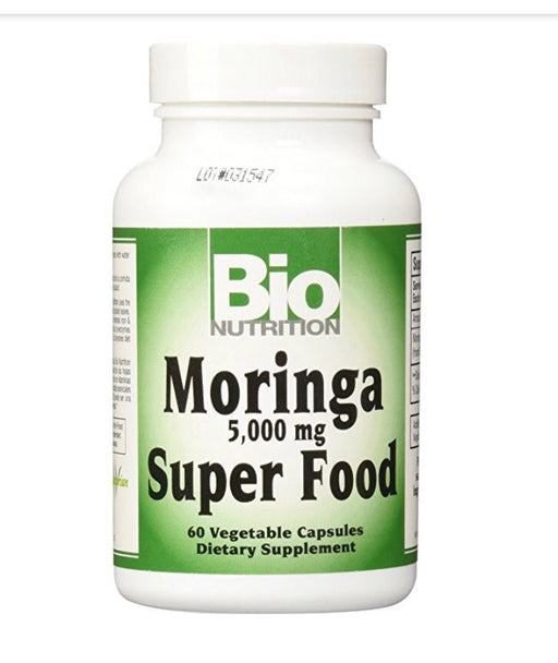 Bio Nutrition Moringa Super Food Vegetarian Capsules 5000 Mg, 60 Ct