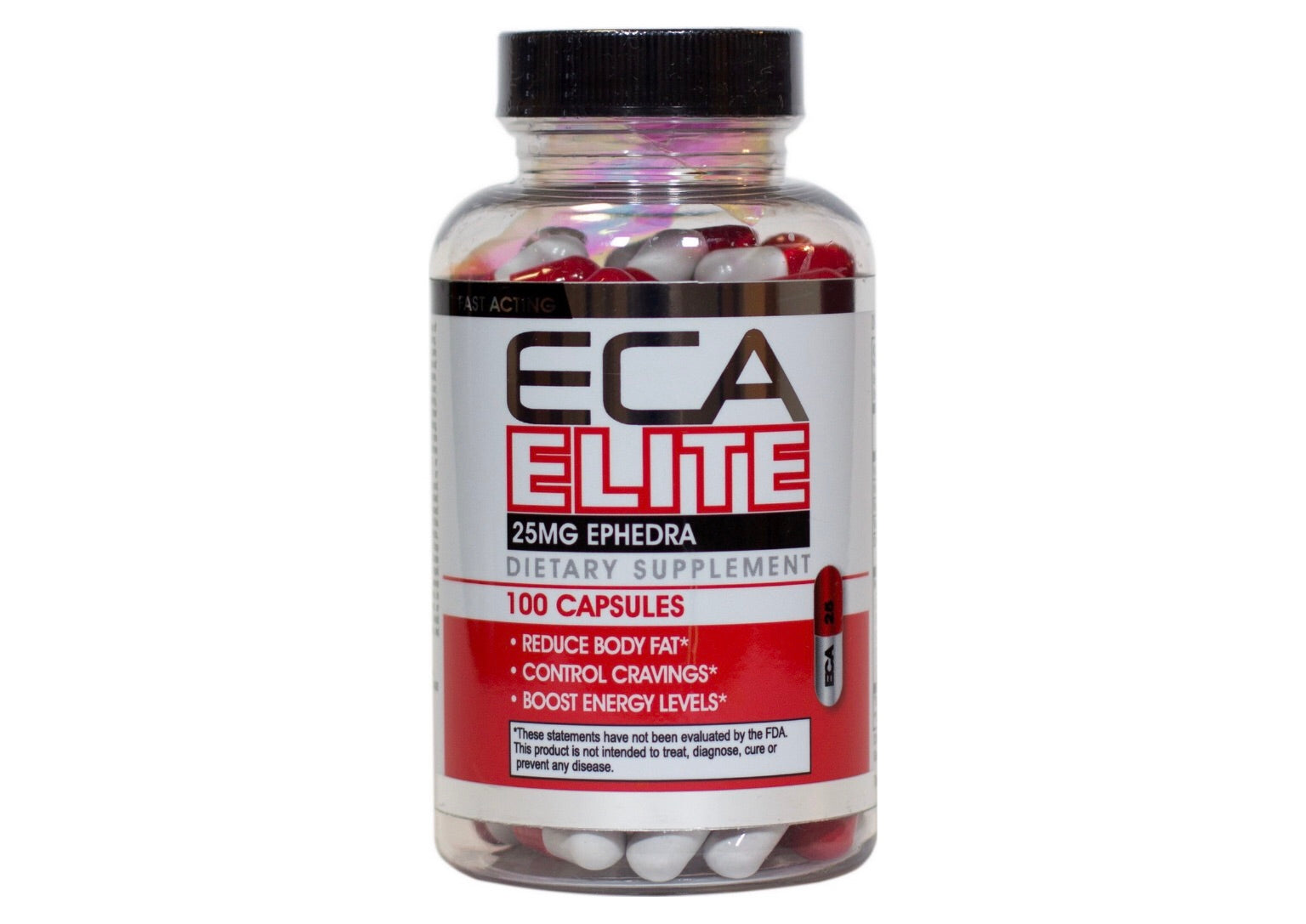 HardRock ECA ELITE 25mg Ephedra 100 Cap.